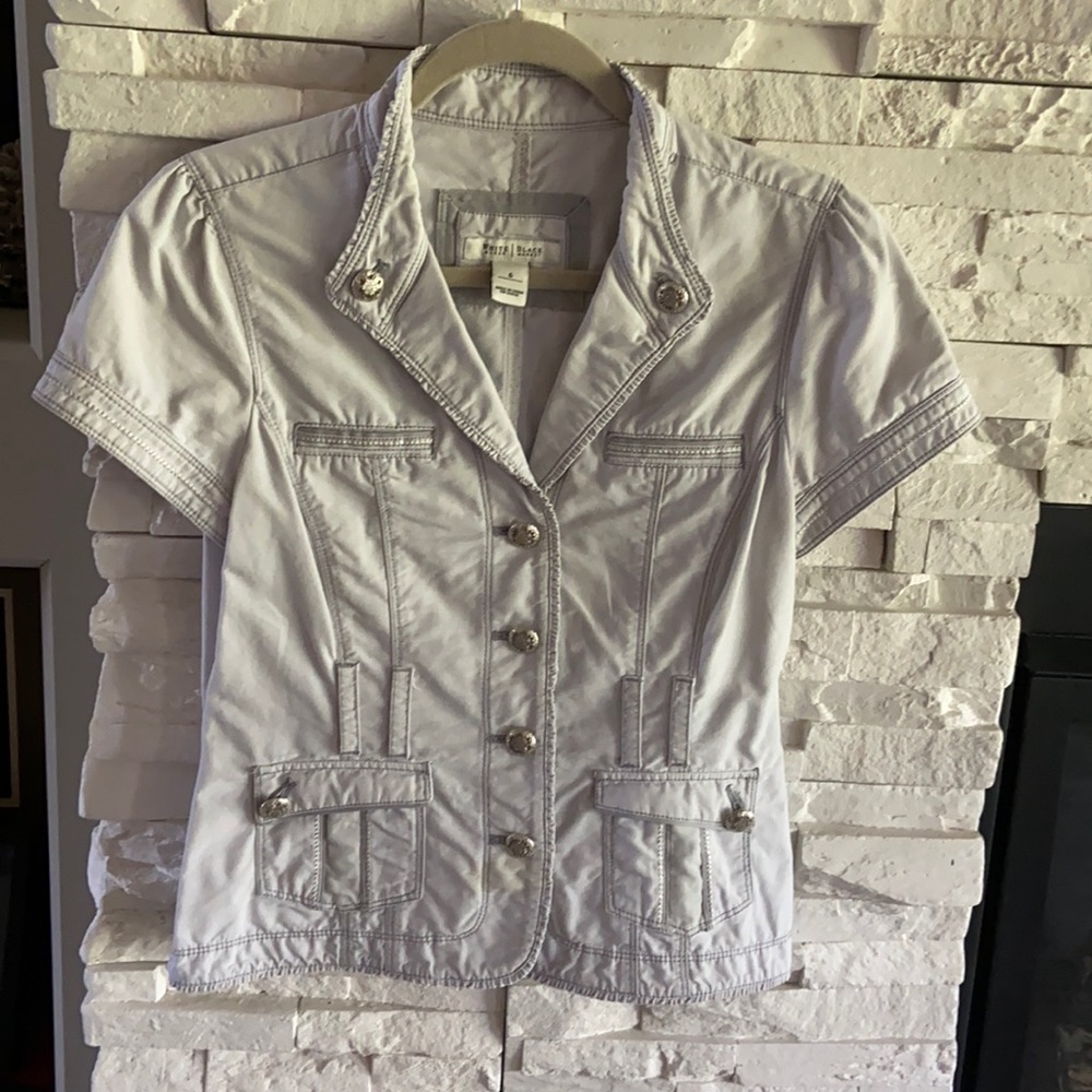 White House Black Market soft gray jacket